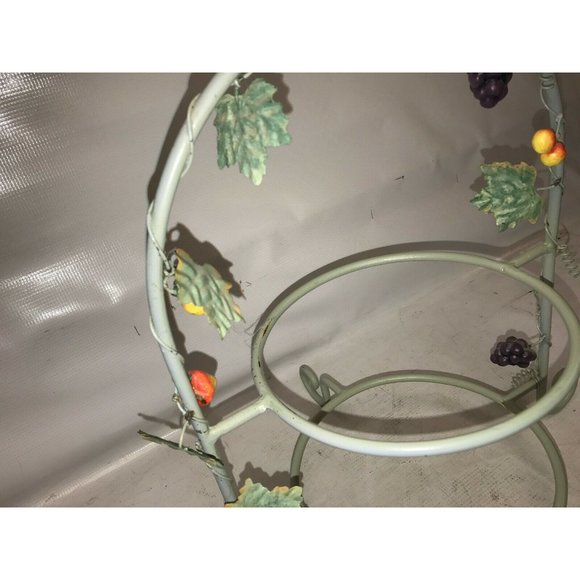 GRAPE VINE PLATE HOLDER Green Coated Metal Wire Picnic Buffet - Picture 4 of 8